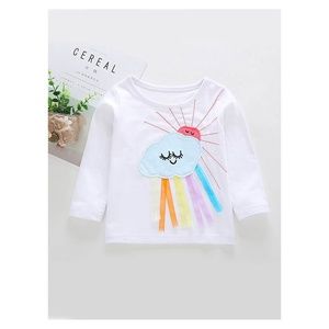 White Clouds Rainbow Long Sleeve T-Shirt